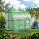 Outsunny Lean To Tunnel Greenhouse 214L x 120W x 215Hcm - Green