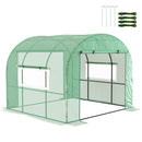 Outsunny Polytunnel Greenhouse with Doors and Mesh Windows
