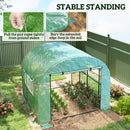 Outsunny Polytunnel Greenhouse with Doors and Mesh Windows