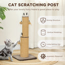 PawHut 78cm Tall Cat Scratching Post with 3 Toy Feathers