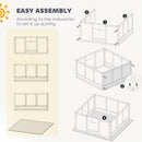 PawHut Dog Whelping Box with Whelping Pad, Adjustable Entrance - White