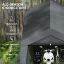 Outsunny 3 x 3(m) Portable Shed, Waterproof and Heavy Duty Dark Grey