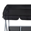 Outsunny-3 Seater Steel  Swing Bench - Black