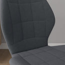 HOMCOM Modern Style Kitchen Chairs Set Of 4 With Flannel Upholstered, Dark Grey