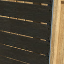 Outsunny Raised Garden Bed with Trellis and Drainage Hole, Planter Box Black