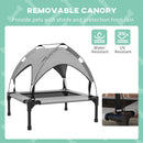 PawHut Cooling Raised Dog Bed w/ Breathable Mesh, Light Grey