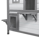 PawHut Kitten Condo with Openable Roof, Catio Enclosure Furniture, White