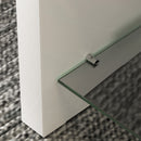 HOMCOM High Gloss Storage Coffee Table, Centre Table for Living Room, White