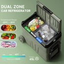 Outsunny 45L Camping Fridge Freezer Dual Zone Car Fridge