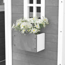 Outsunny Wooden Wendy House for Kids with Floor, for Gardens, Patios - Grey