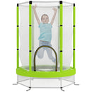 AIYAPLAY 4.6FT Kids Trampoline with Safety Enclosure Net