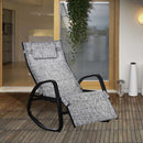 Outsunny Rocking Chair - Light Grey