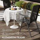 Outsunny 2PCS Folding Chair w/ Breathable Mesh Back and Seat, Light Grey