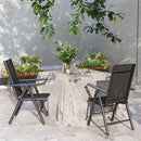 Outsunny 2PCS Folding Chair w/ Breathable Mesh Back and Seat, Light Grey
