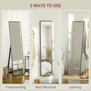 HOMCOM Full Length Mirror Wall Mount Leaning Standing Mirror, Black