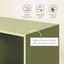 HOMCOM Open Wardrobe Clothes Rail Bedroom Clothes Storage Rod Shelves Green