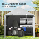 Outsunny 6.5' x 6.5' x 6.5' Temporary Garden Shed Storage Tent, Grey