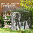 Outsunny 6.5' x 6.5' x 6.5' Temporary Garden Shed Storage Tent, Grey