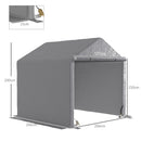 Outsunny 6.5' x 6.5' x 6.5' Temporary Garden Shed Storage Tent, Grey
