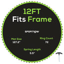 SPORTNOW Trampoline Mat with 72 V-Hooks, for 12ft Trampoline