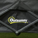 Outsunny 62L Festival Trolley, 120kg Heavy Duty Folding Trolley Cart, Black