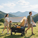 Outsunny 62L Festival Trolley, 120kg Heavy Duty Folding Trolley Cart, Black