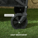Outsunny 62L Festival Trolley, 120kg Heavy Duty Folding Trolley Cart, Black