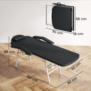 HOMCOM 3 Section Adjustable Massage Table, Beauty Bed for Spa, Lash,
