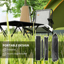 Outsunny Folding Camping Table for Outdoor Camping, Picnic, Hiking, Black