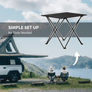 Outsunny Folding Camping Table for Outdoor Camping, Picnic, Hiking, Black