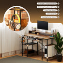 HOMCOM Gaming Desk with Monitor Stand and Sliding Keyboard Tray