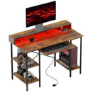 HOMCOM Gaming Desk with Monitor Stand and Sliding Keyboard Tray