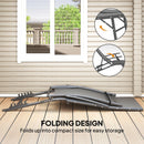 Outsunny Set of 2 Garden Sun Loungers, Folding Chaise Lounge Chairs, Grey