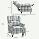 HOMCOM Recliner Chair for Living Room Wingback Chair with Padded Armrest