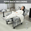 HOMCOM Recliner Chair for Living Room Wingback Chair with Padded Armrest