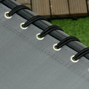 Outsunny Folding Sun Lounge w/ Reclining Back, Sun Lounge w/ Reading Hole, Grey
