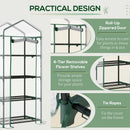 Outsunny Mini Greenhouse with 4 Tiers 160H x 70L x 50Wcm