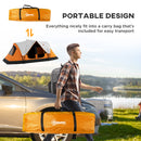 Outsunny 2 Room Camping Tent with Waterproof Rainfly & Screen Panels Orange