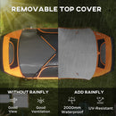 Outsunny 2 Room Camping Tent with Waterproof Rainfly & Screen Panels Orange