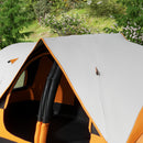Outsunny 2 Room Camping Tent with Waterproof Rainfly & Screen Panels Orange