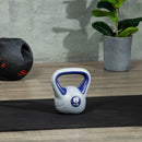 SPORTNOW 6kg Kettle Bell with Handle for Home Gym, Purple and Grey