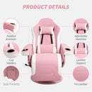 HOMCOM Manual Recliner Armchair PU Sofa Chair W/ Footrest & 135Â° Reclining