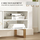 HOMCOM TV Unit, TV Stand Cabinet with Shelves and Storage Cupboard