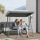 Outsunny Garden Swing 3 Seater-Grey