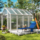 Outsunny Folding Sun Lounger with 5-Level Reclining Back, Side Table