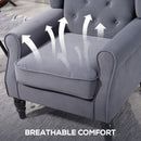 HOMCOM Accent Armchair Home Furniture Retro Tufted Club Fabric