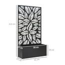 Outsunny Metal Raised Garden Bed with Trellis, Outdoor Elevated Planter Box
