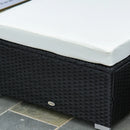 Outsunny Rattan Sofa Set with Coffee Table - Black