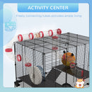PawHut Hamster Cage w/ Tunnels, Tubes, Ramps, Platforms, Hut