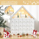 HOMCOM Christmas Advent Calendar - White